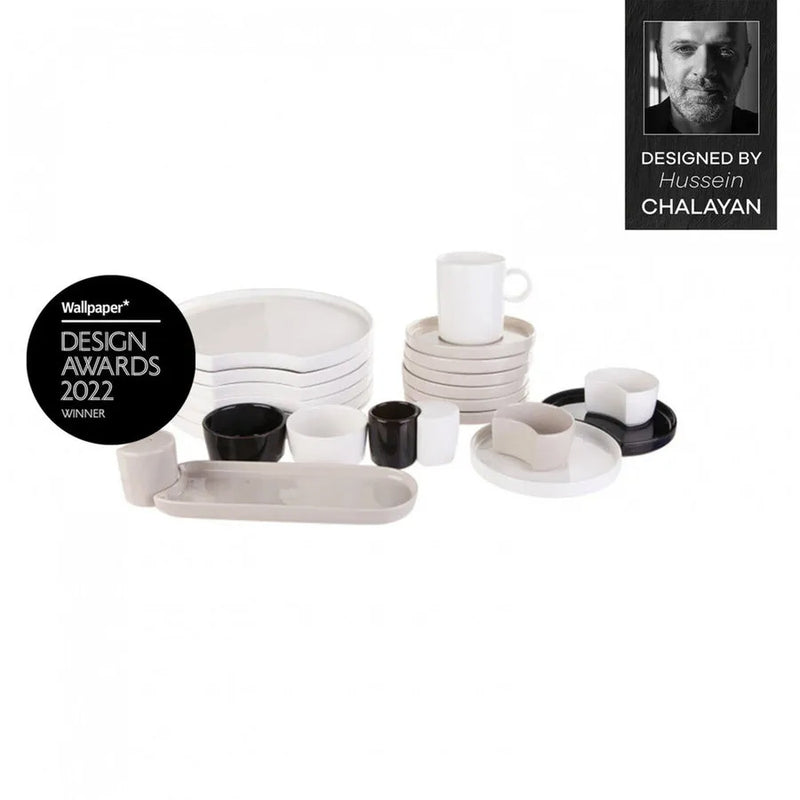 Karaca White Cream Porcelain Poly Breakfast Plate Set 28pcs