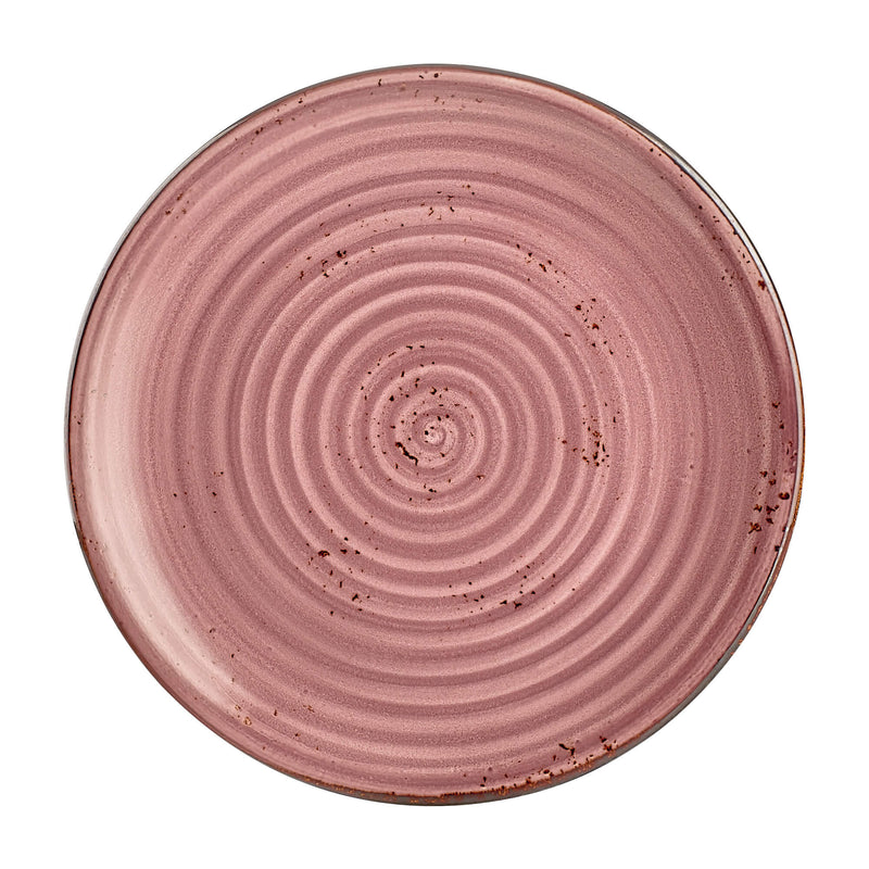 By Bone Purple Stone Porcelain Rose Zest Flat Plate 19cm
