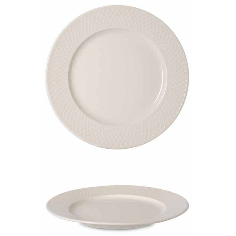 Ipek White Porcelain Flat Plate 21cm