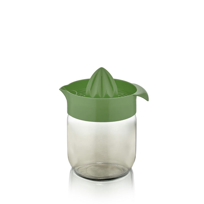 Qlux Green Glass Rainbow Lemon Juicer 425cc