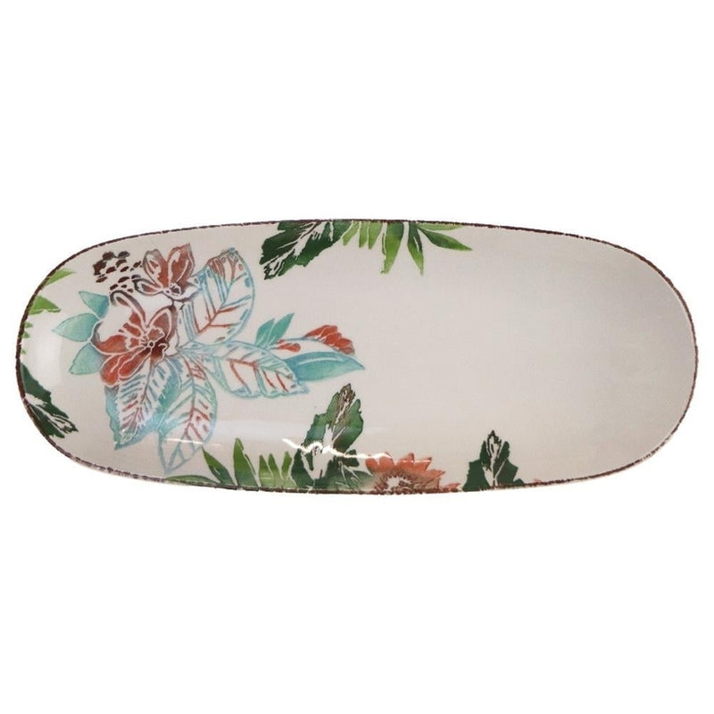 Balsa White Stone Porcelain Amazon Oval Plate