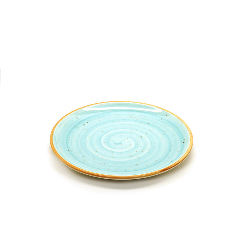 Bonna Turquoise Porcelain Aqua Flat Plate 19cm