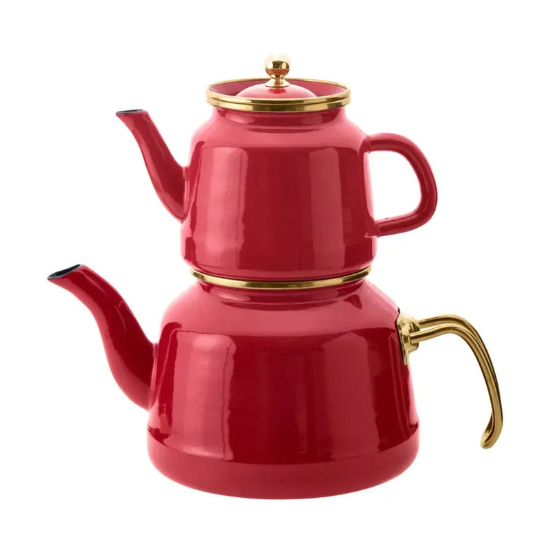 Karaca Red Troy Tea Pot Set