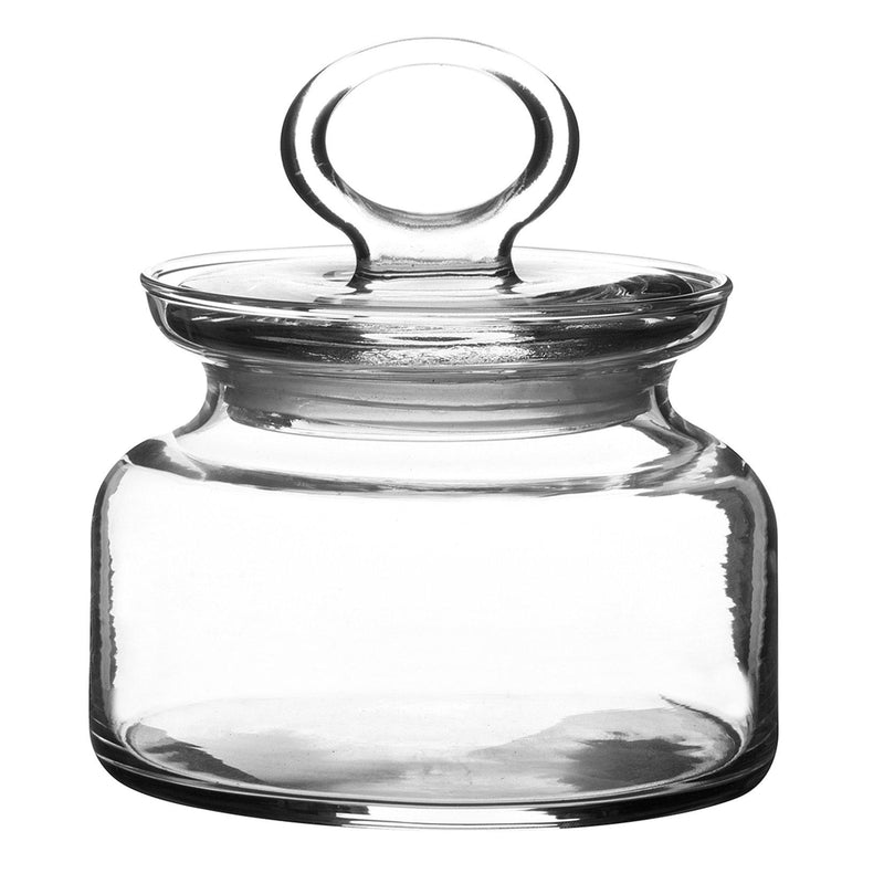 Pasabahce Clear Glass Kitchen Jar With Lid 614cc