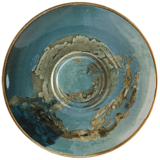 Bonna Green Stone Porcelain Fatura Coffe Plate 16cm
