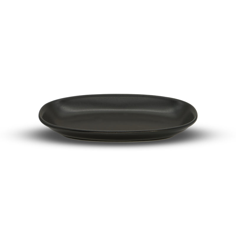 Bonna Black Porcelain Notte Oval Plate 15cm