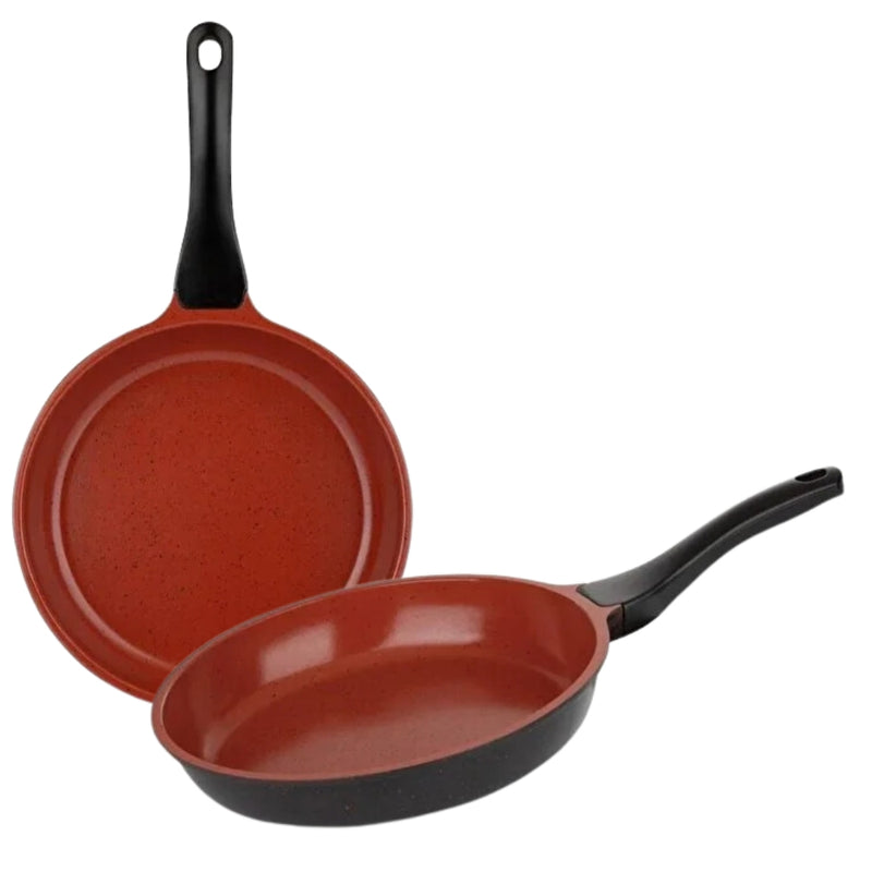 ThermoAD Red Granite Flora Red Diamond Pan Set Of 2