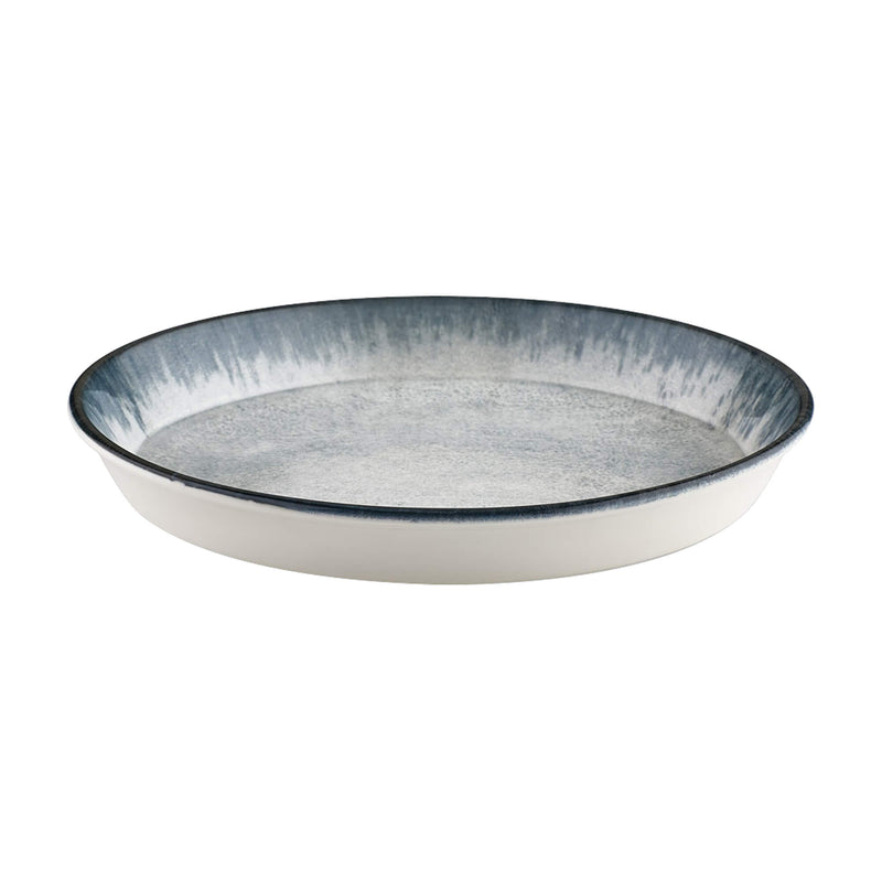 By Bone Blue Stone Porcelain Smooth Deep Plate 25cm