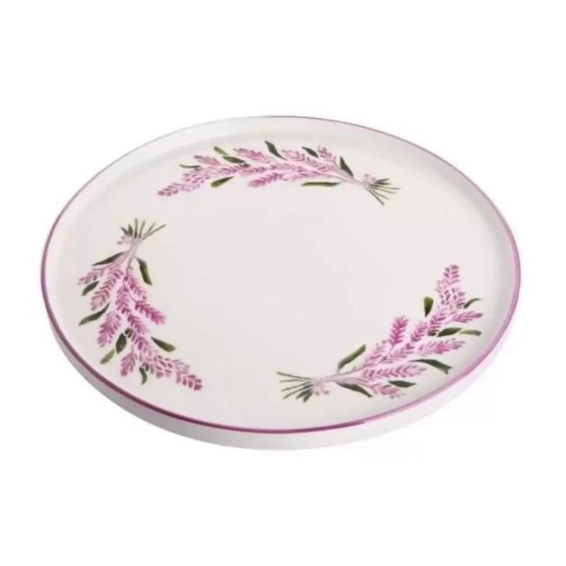 Balsa White Porcelain Lavender Flat Plate