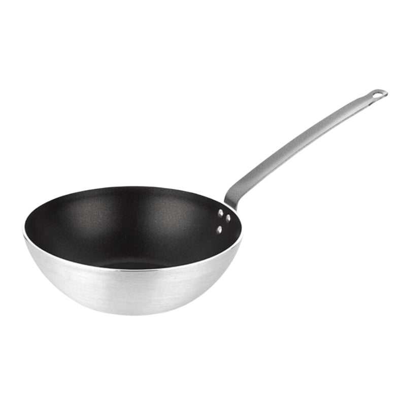 Smartlon Black Silver Teflon Wok Pan 28cm