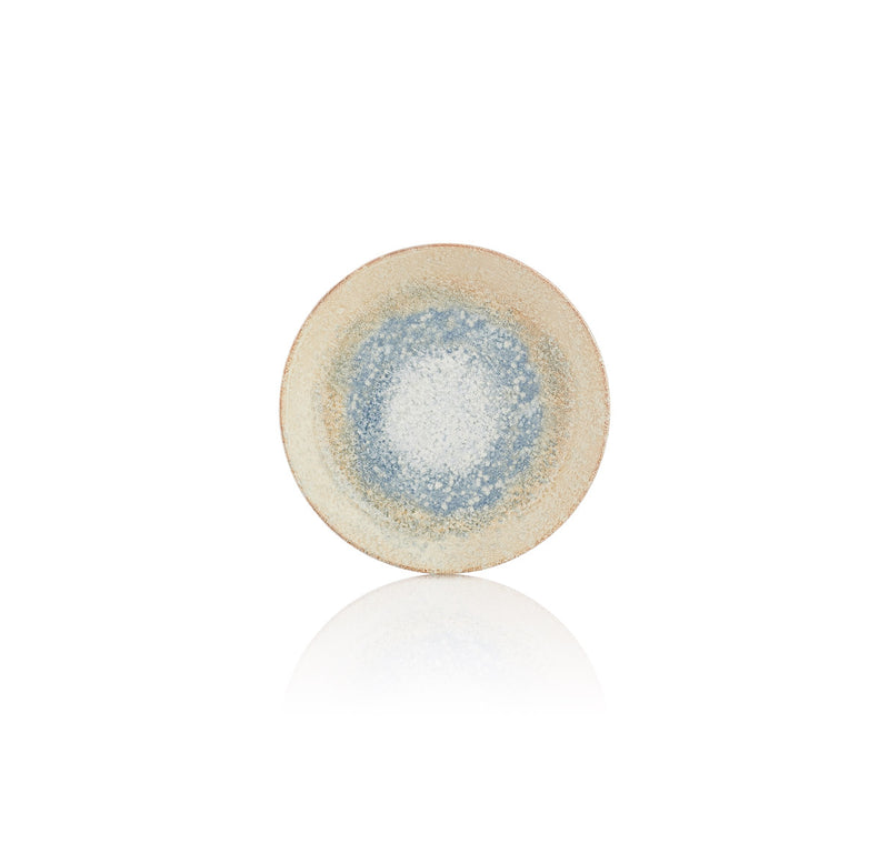 By Bone Brown Stone Porcelain Reaction Deep Saucer Plate 10cm