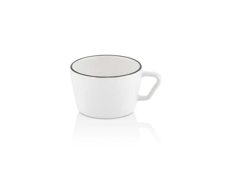 By Bone White Porcelain Smooth Blue Mug 280cc
