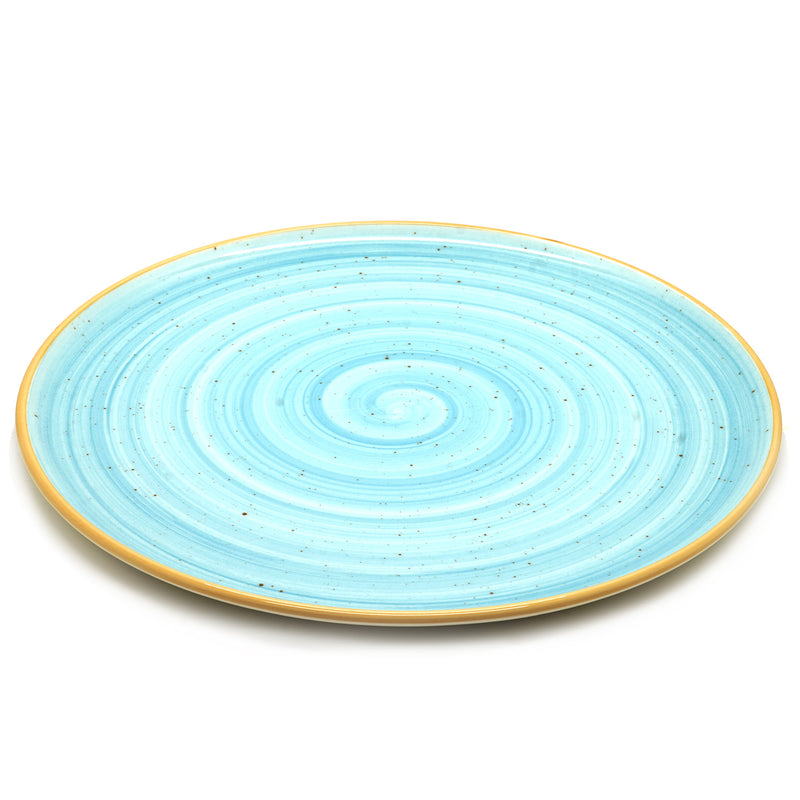 Bonna Turquoise Porcelain Aqua Flat Plate 32cm