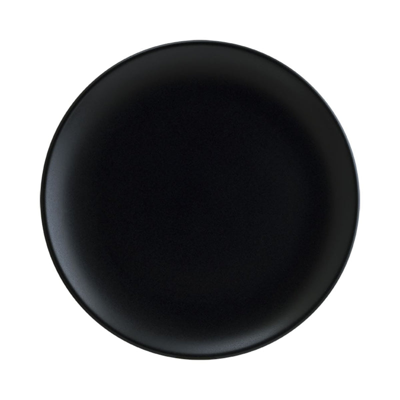 Bonna Black Porcelain Notte Gourmet Flat Plate 19cm