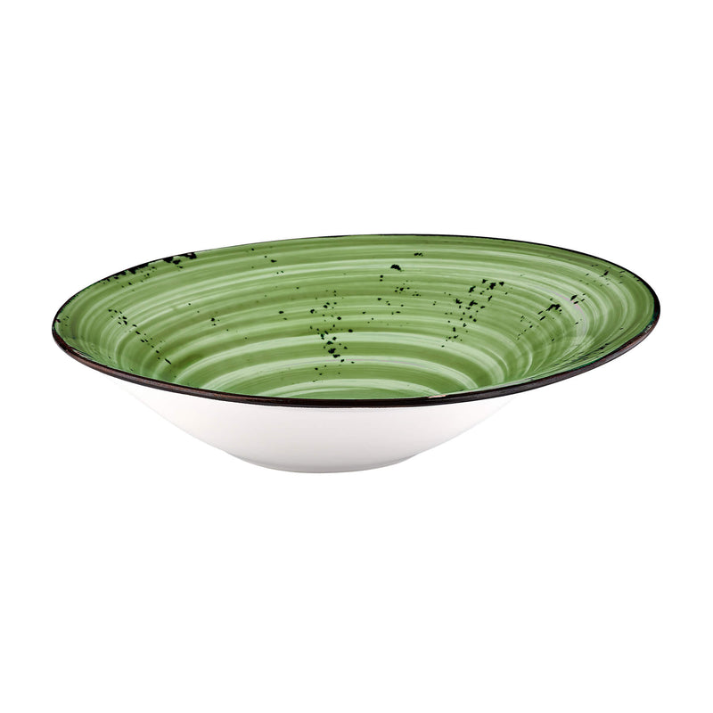 By Bone Green Porcelain Breeze Gabbro Deep Plate 27cm