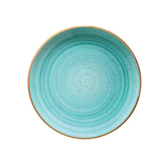 Bonna Turquoise Porcelain Aqua Flat Plate 25cm