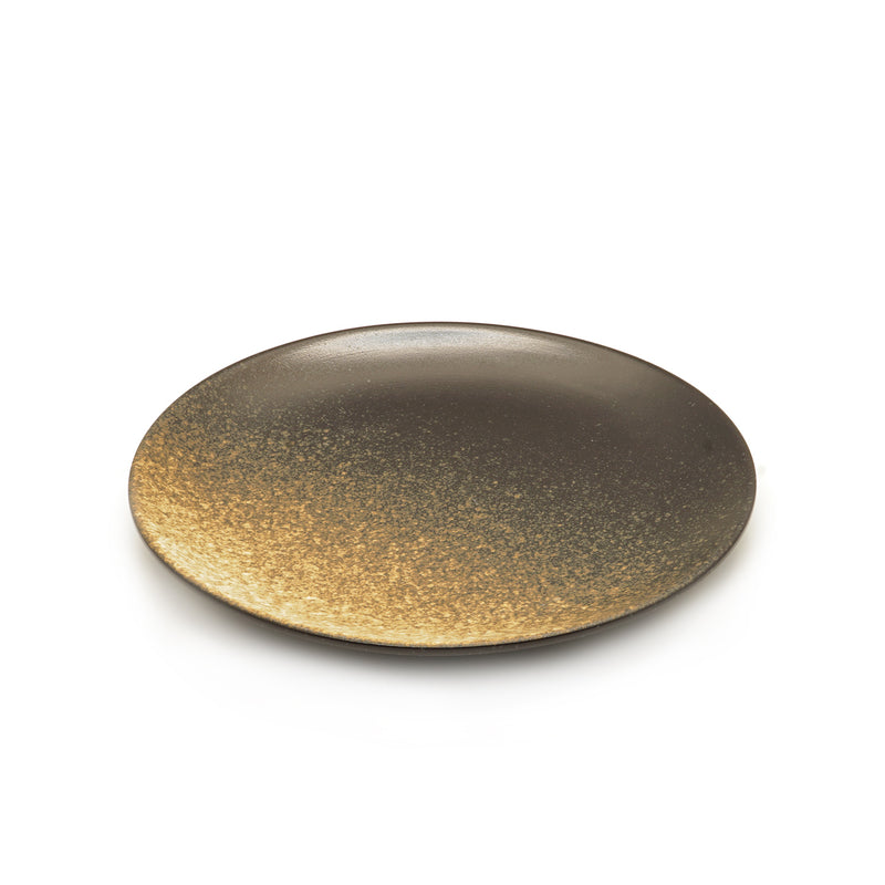 Jumbo Brown Porcelain Newyork Flat Plate 26cm