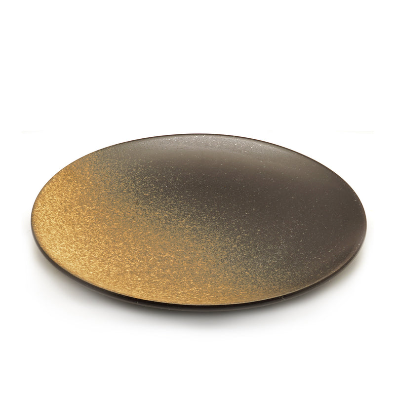 Jumbo Brown Porcelain Newyork Flat Plate 31cm