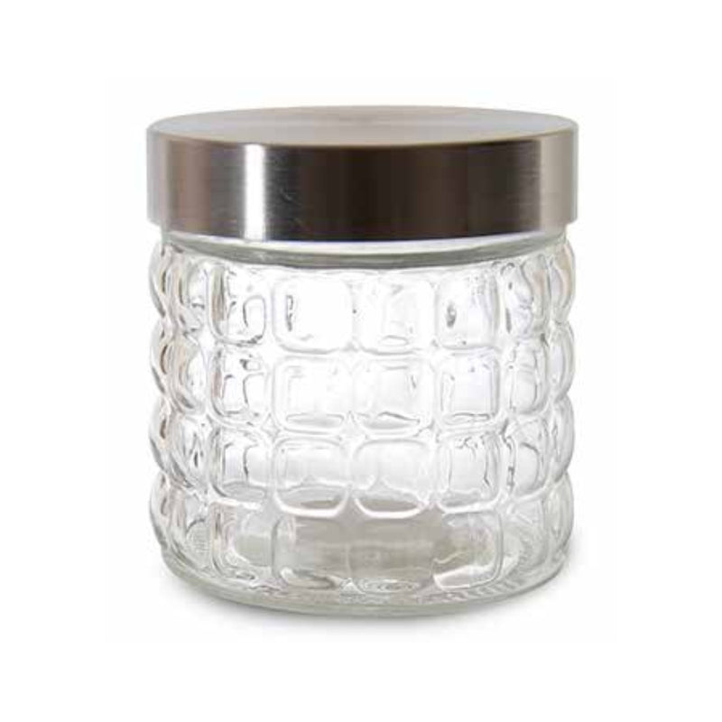 Ipek Glass Jar With Metal Lid 12cm