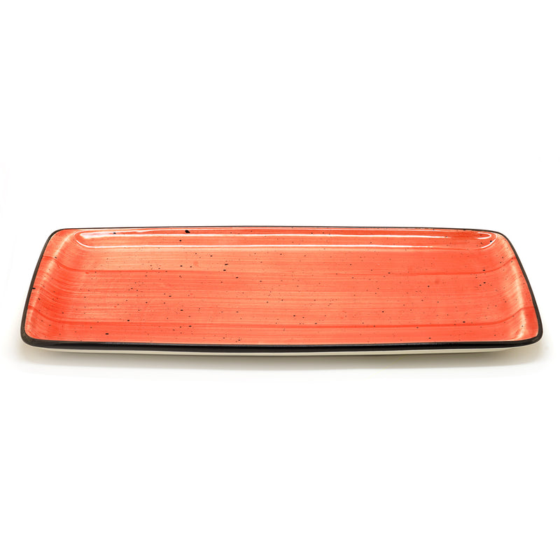 Bonna Red Porcelain Passion Rectangular Plate 35cm