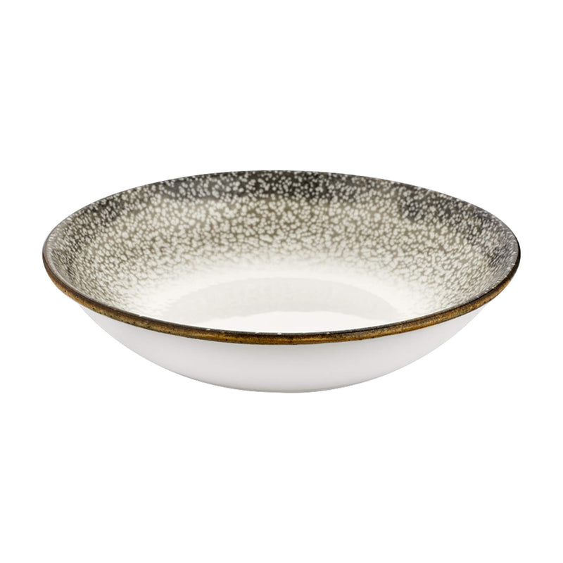 By Bone Green Patterned Porcelain Spazio Pasta Plate 23cm