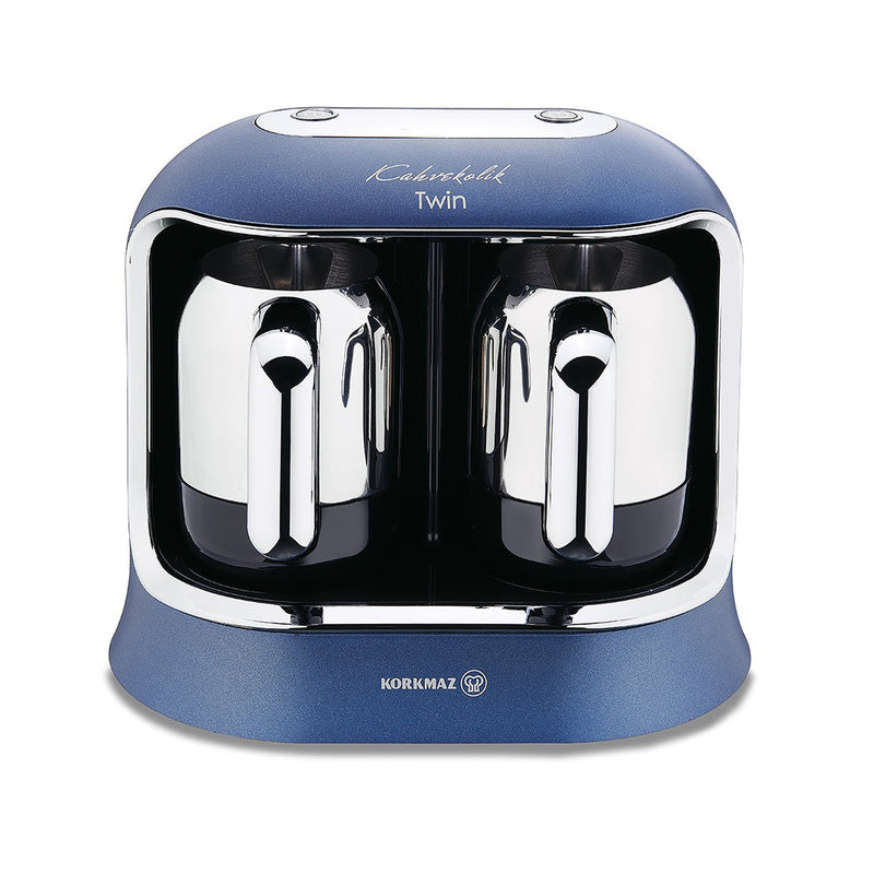 Korkmaz Blue Kahvekolik Twin Turkish Coffee Machine