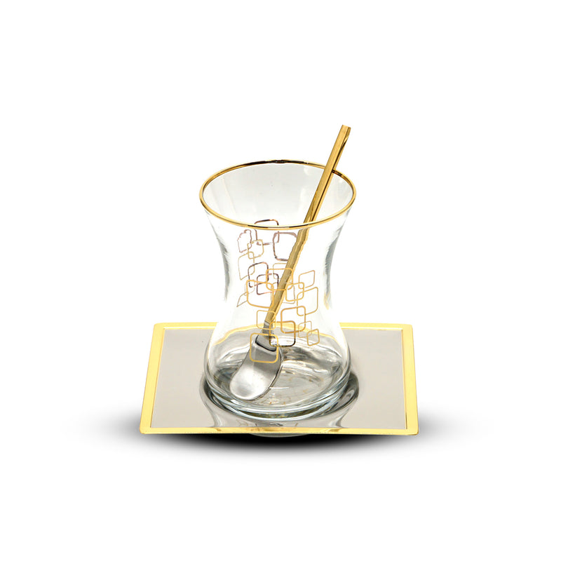 Islamoglu Tiamo Oslo Gold Tea Set 18pcs