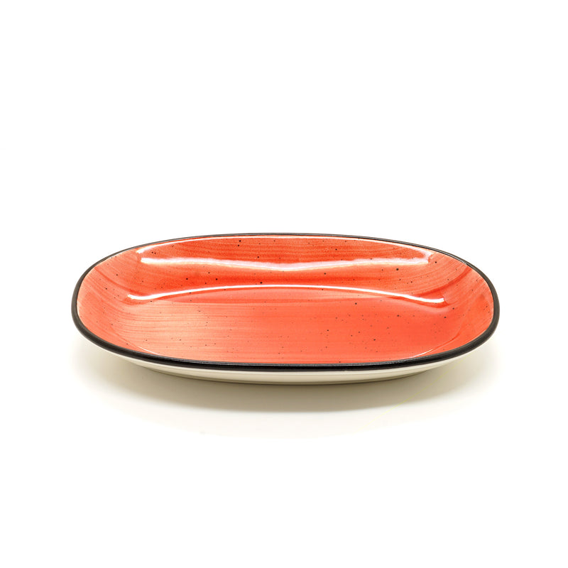Bonna Red Porcelain Passion Oval Plate 15cm