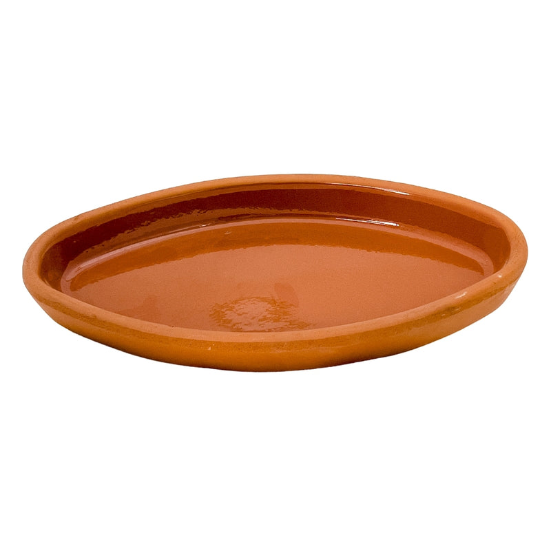 Brown Pottery Comlek Boat Plate 27cm
