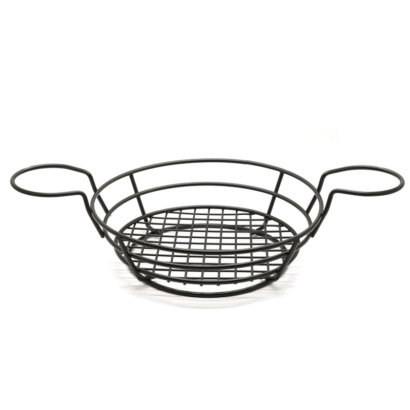 Abm Black Steel Rustic Round Serving Basket 21*6cm