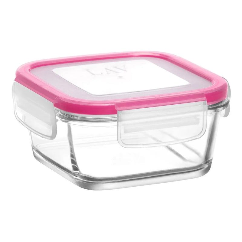 Lav Pink Glass Fresco Food Storage Container 375cc