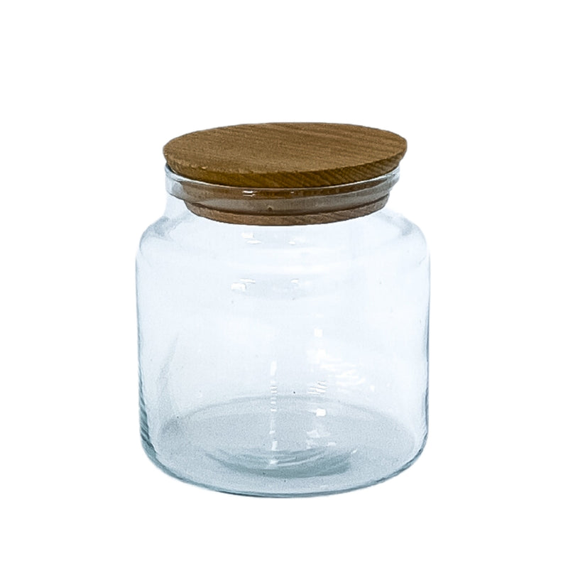 Bambu Glass Jar With Lid 0.50Lt