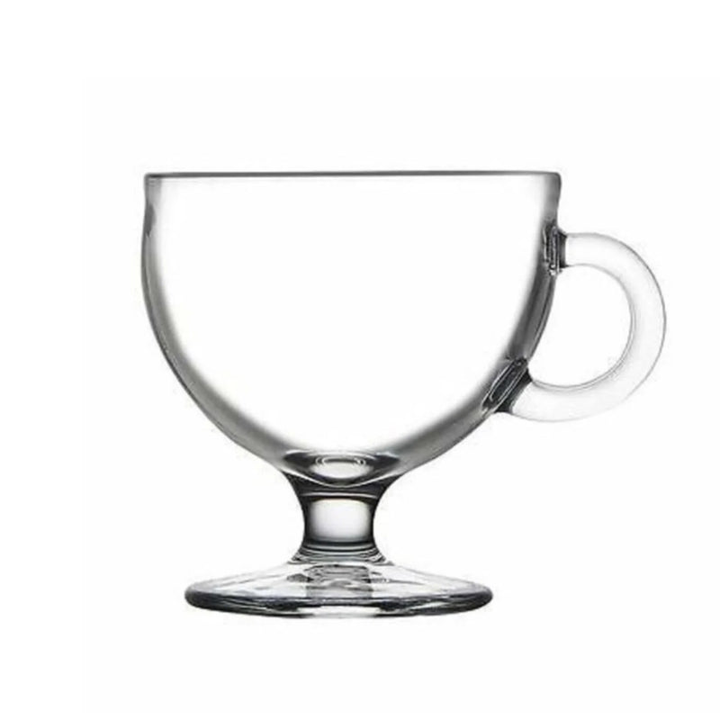 Pasabahce Clear Glass Vario Handled Ice Crem Mug Set of 4 250cc