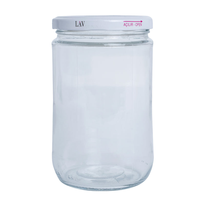 Lav Glass Jar With Lid 660cc