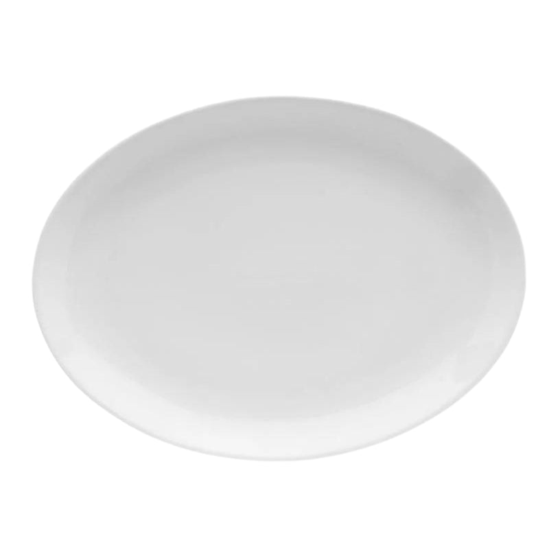 Porland Soley Plain White Oval Plate 40cm