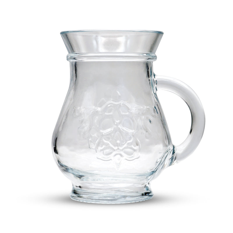 Lav Clear Glass Ayran Mug With Handle Set Of 2 330cc