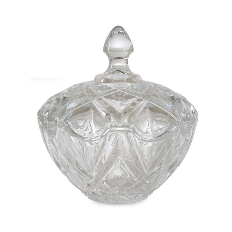 Delisoga Clear Glass The Sunrise Sugar Bowl With Lid