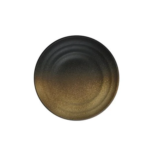 Jumbo Brown Porcelain Newyork Round Flat Plate 18cm