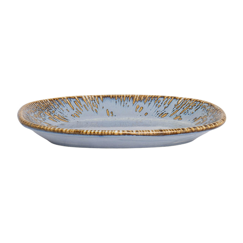 Bonna Blue Stone Porcelain Sky Oval Plate 19cm