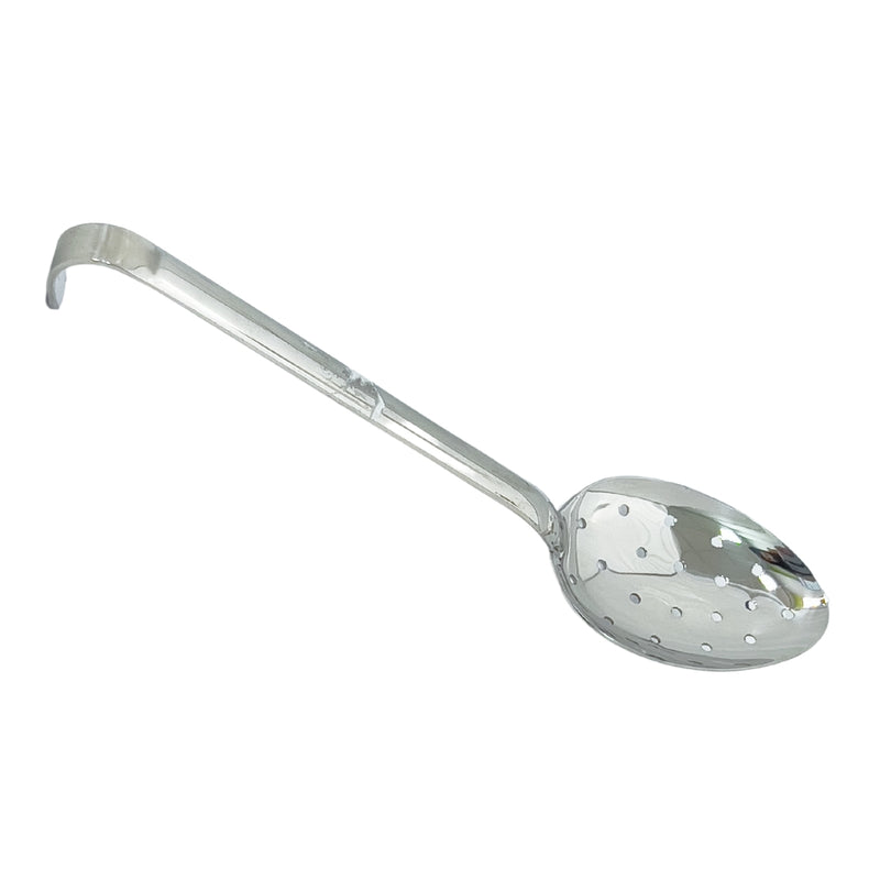 Silver Steel Industrial Perforated Spoon 28cm