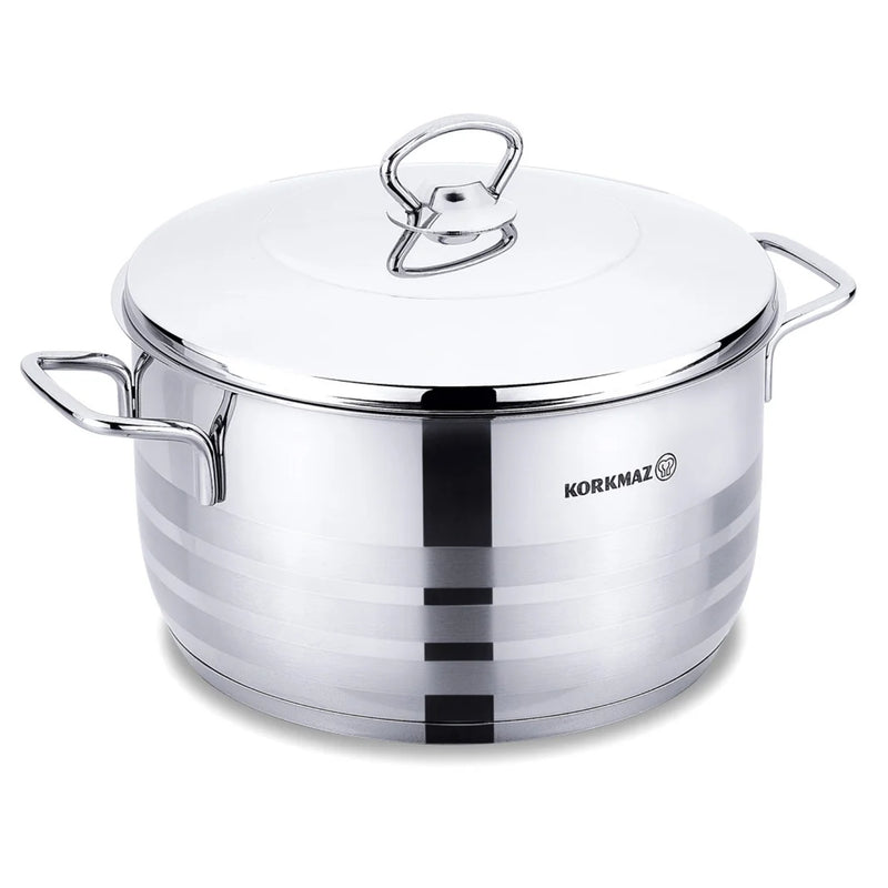 Korkmaz Silver Steel Astra Pot 5.3lt 26x10cm
