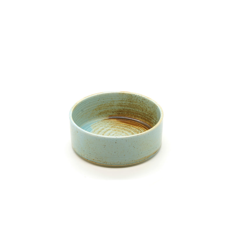 Bonna Turquoise Brown Porcelain Coral Stackable Bowl 90cc 8cm