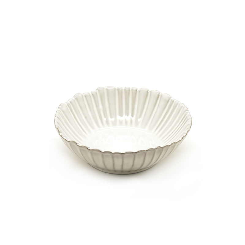Jumbo White Grey Porcelain Lord Salad Bowl 18cm