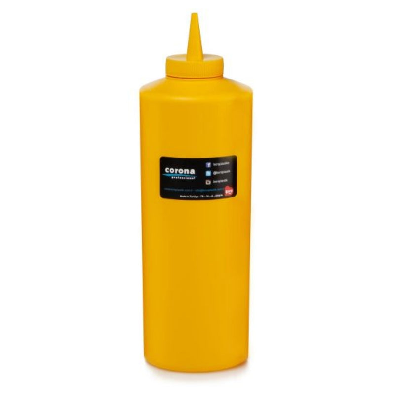 Bora Yellow Plastic Corona Mustard Bottle 950cc