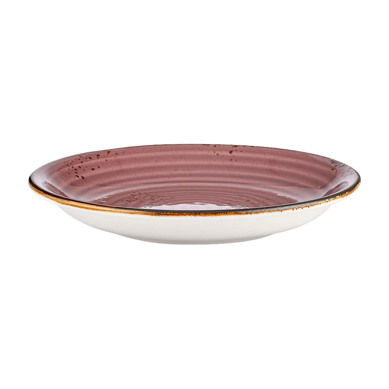 By Bone Purple Porcelain Rose Deep Plate 21cm