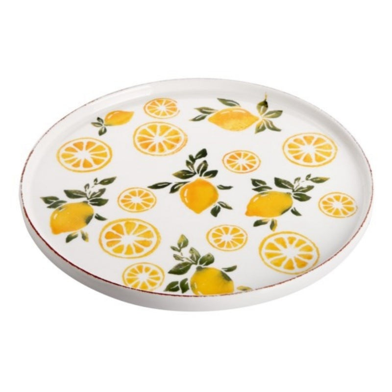 Balsa Yellow Ceramic Lemon Flat Plate 26cm