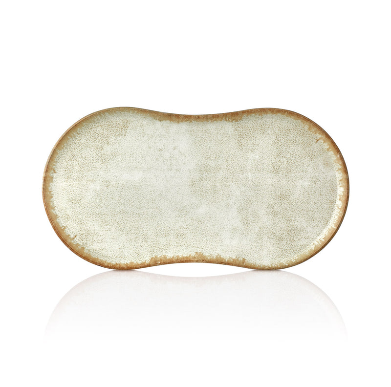 By Bone Cream Porcelain Smooth Ambience Rectangular 26cm