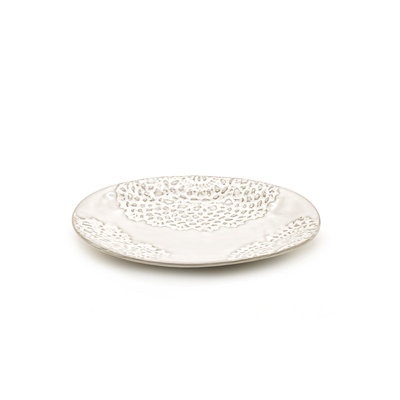 Jumbo White Grey Porcelain Lord Oval Plate 20cm