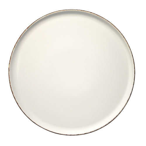 Bonna White Porcelain Retro Flat Plate 32cm