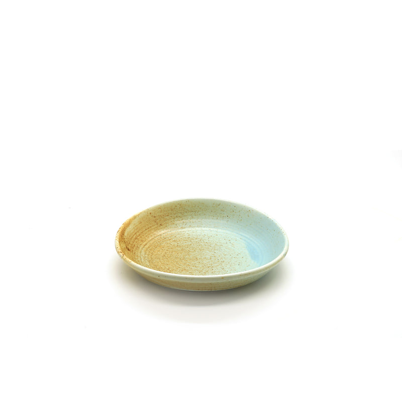 Bonna Turquoise Brown Porcelain Coral Oval Plate 14cm